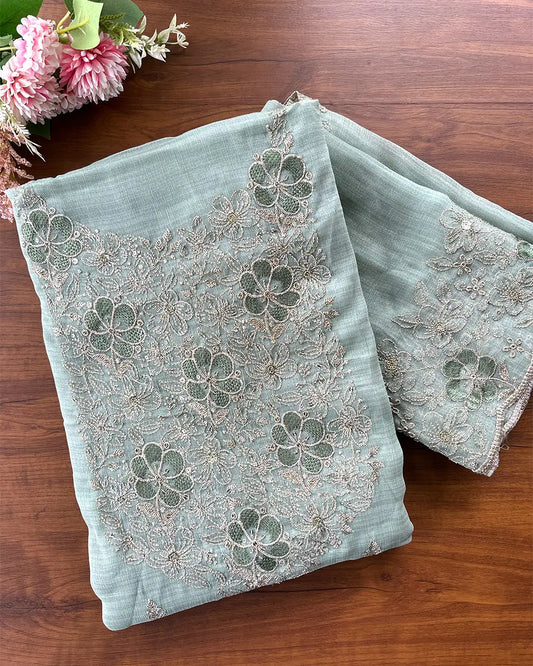Crushed Crepe Silk Unstitched Suits