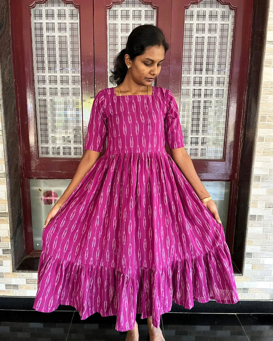 Purple Ikkat Dress