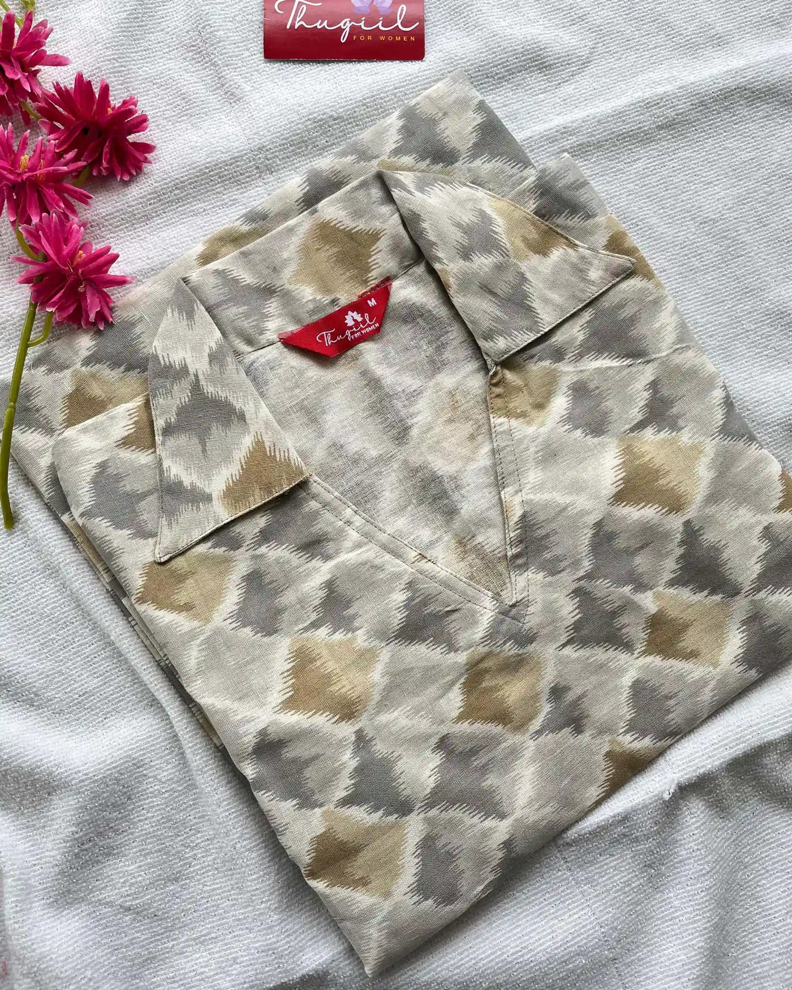 Ikkat cotton kurta