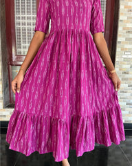 Purple Ikkat Dress
