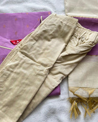 Lavender Butter silk kurta set