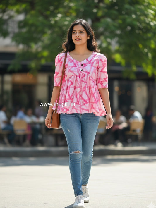 Abstract Peplum top