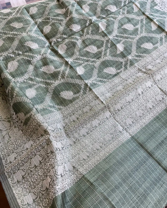 Green - Kota Banaras Kurta set (Top-Dupatta)