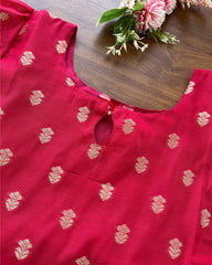 Rani Pink - 2 Banaras Cotton Kurta Set (PRE ORDER 20-25 days)