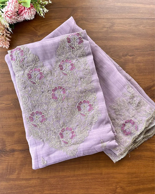 Crushed Crepe Silk Unstitched Suits 