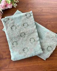 Crushed Crepe Silk Unstitched Suits 