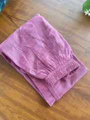 READY TO DISPATCH Mauve Rose Slub Silk Top-Pant