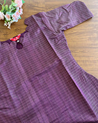 DarkPurple - Kota Banaras Kurta set (Top-Dupatta)