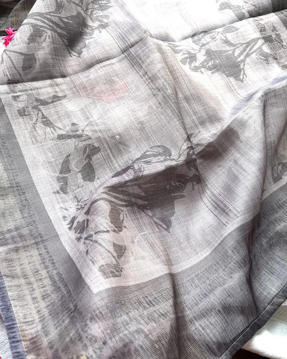 Light Grey Soft Tissue Silk Kurta Set