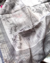 Light Grey Soft Tissue Silk Kurta Set