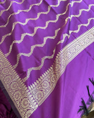 Purple Soft Silk Kurta Set