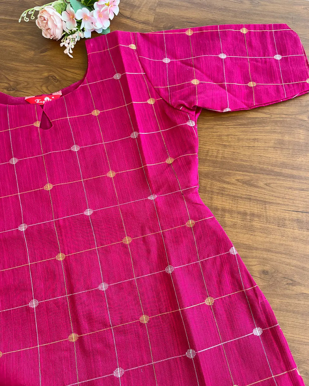 Pink Mix n Match Kurta set (Top-Dupatta)