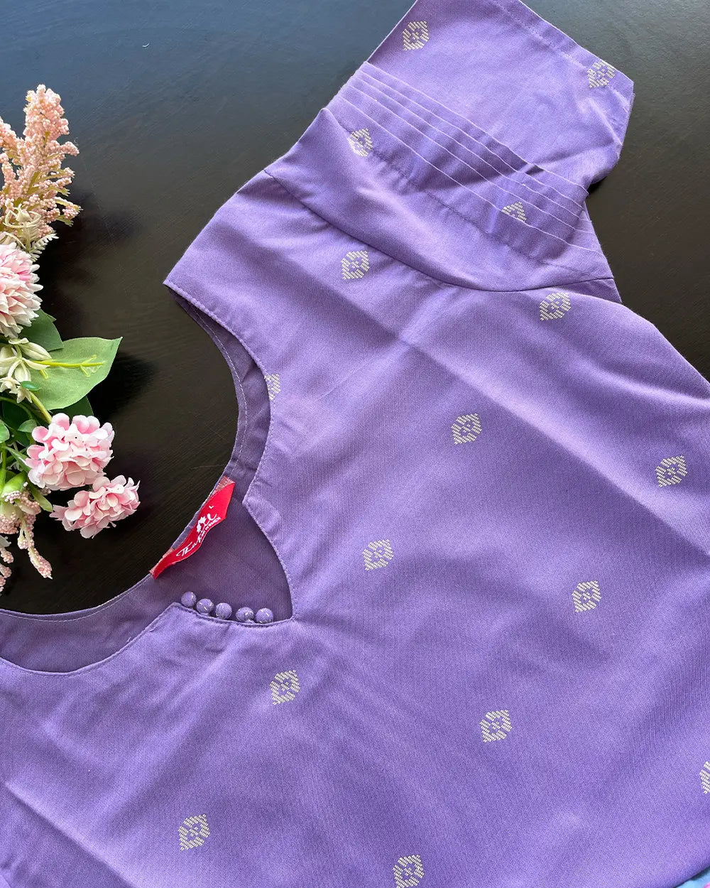 2 in 1 Lavender Handloom Cotton Kurta Set
