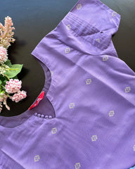 2 in 1 Lavender Handloom Cotton Kurta Set