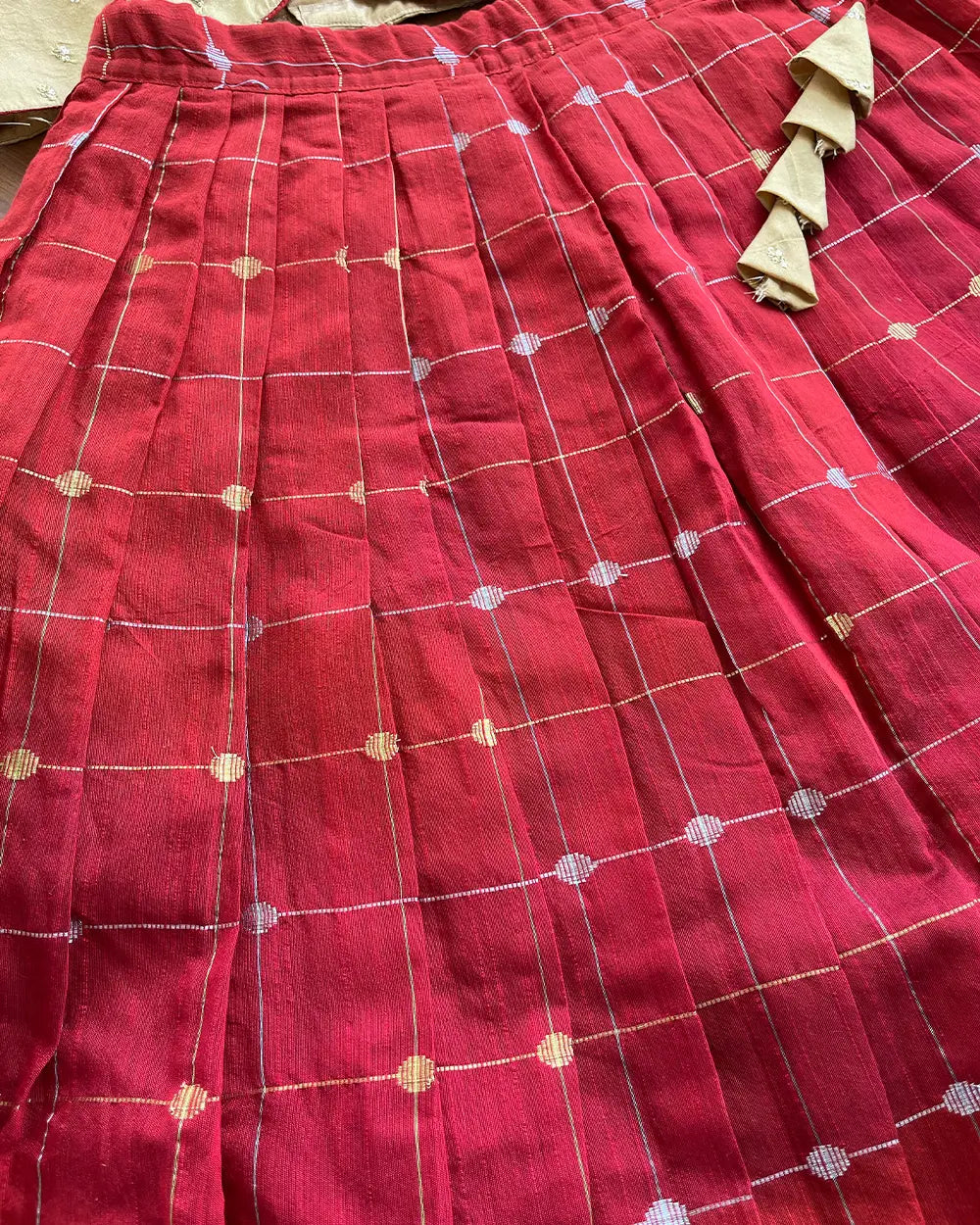 Gold & Maroon Top-skirt