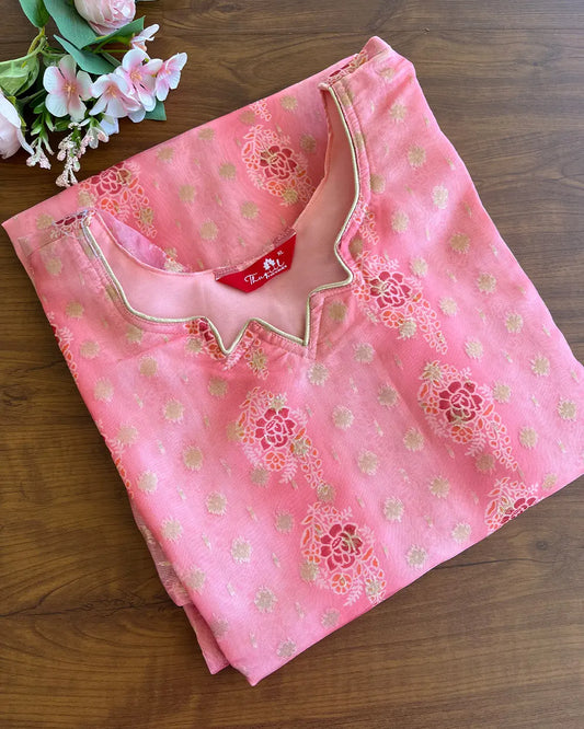 Organza Silk Zari Kurta