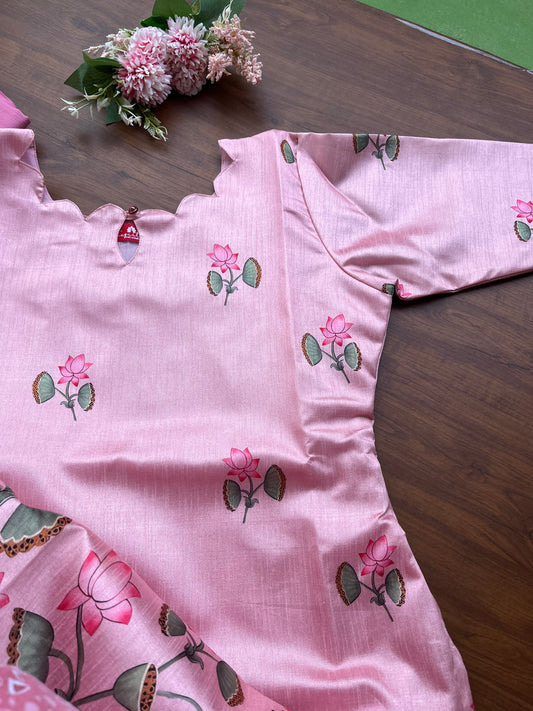 Pink Pichwai Silk Kurta (20 days)