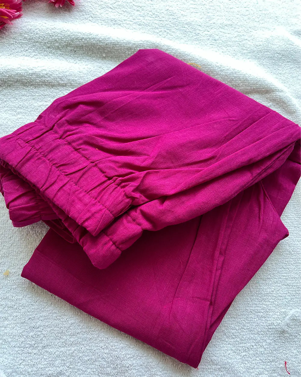 Orange Pink South Cotton Kurta Set