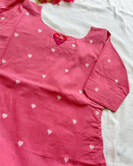 Pink Heart Cotton Handloom Co Cord
