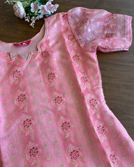 Organza Silk Zari Kurta