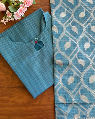 Peacock- Kota Banaras Kurta set (Top-Dupatta)