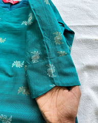 Premium raw silk kurta set