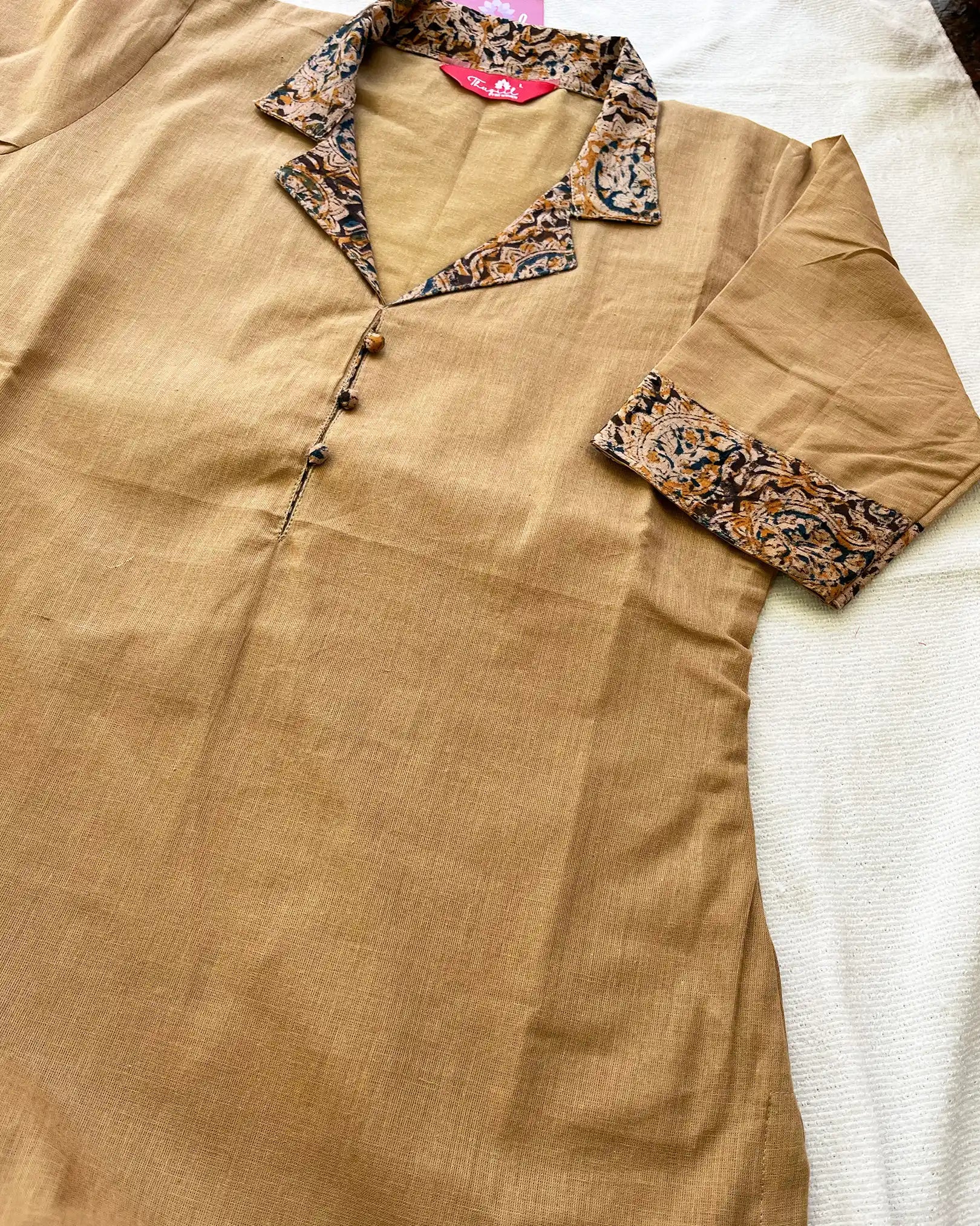 Sandal Kalamkari Cotton Kurta Set