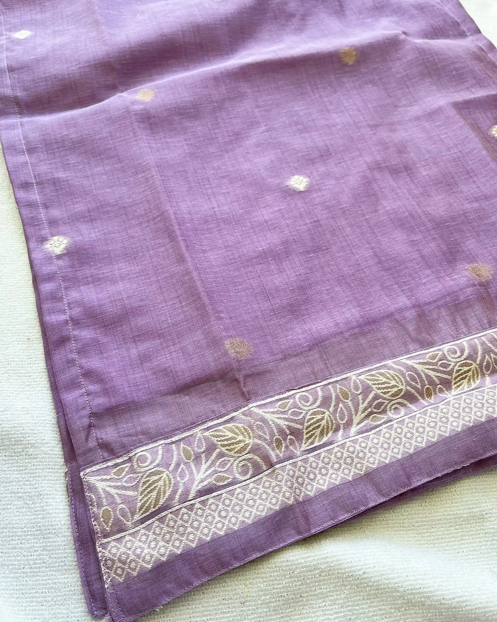 LUXE- Lavendar Jute Silk Kurta Set (Top-Dupatta)