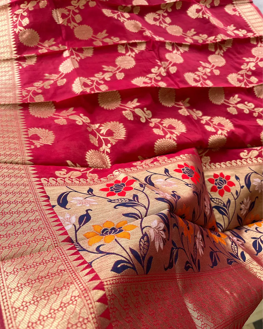 Rani Pink - 2 Banaras Cotton Kurta Set (PRE ORDER 20-25 days)