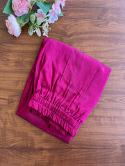 Dark Pink Slub Silk Kurta Set
