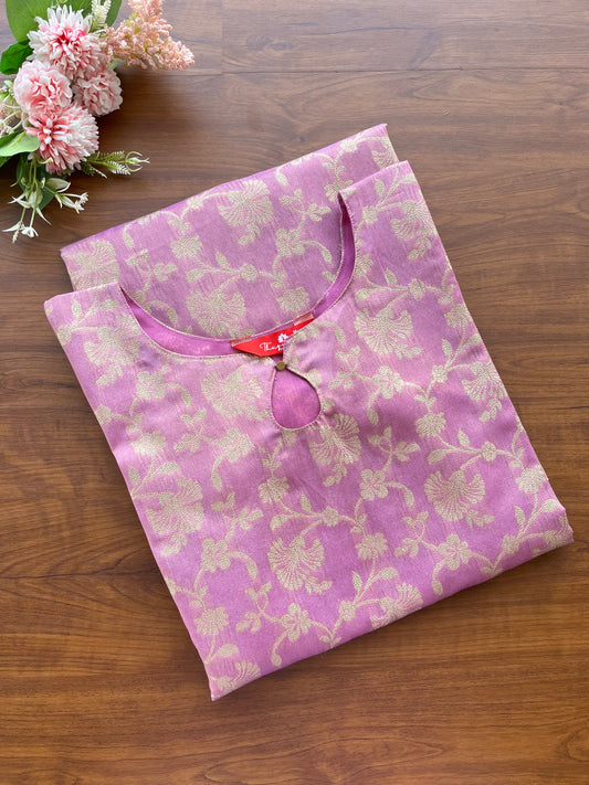 Lavender-Pink Tissue Silk Kurta