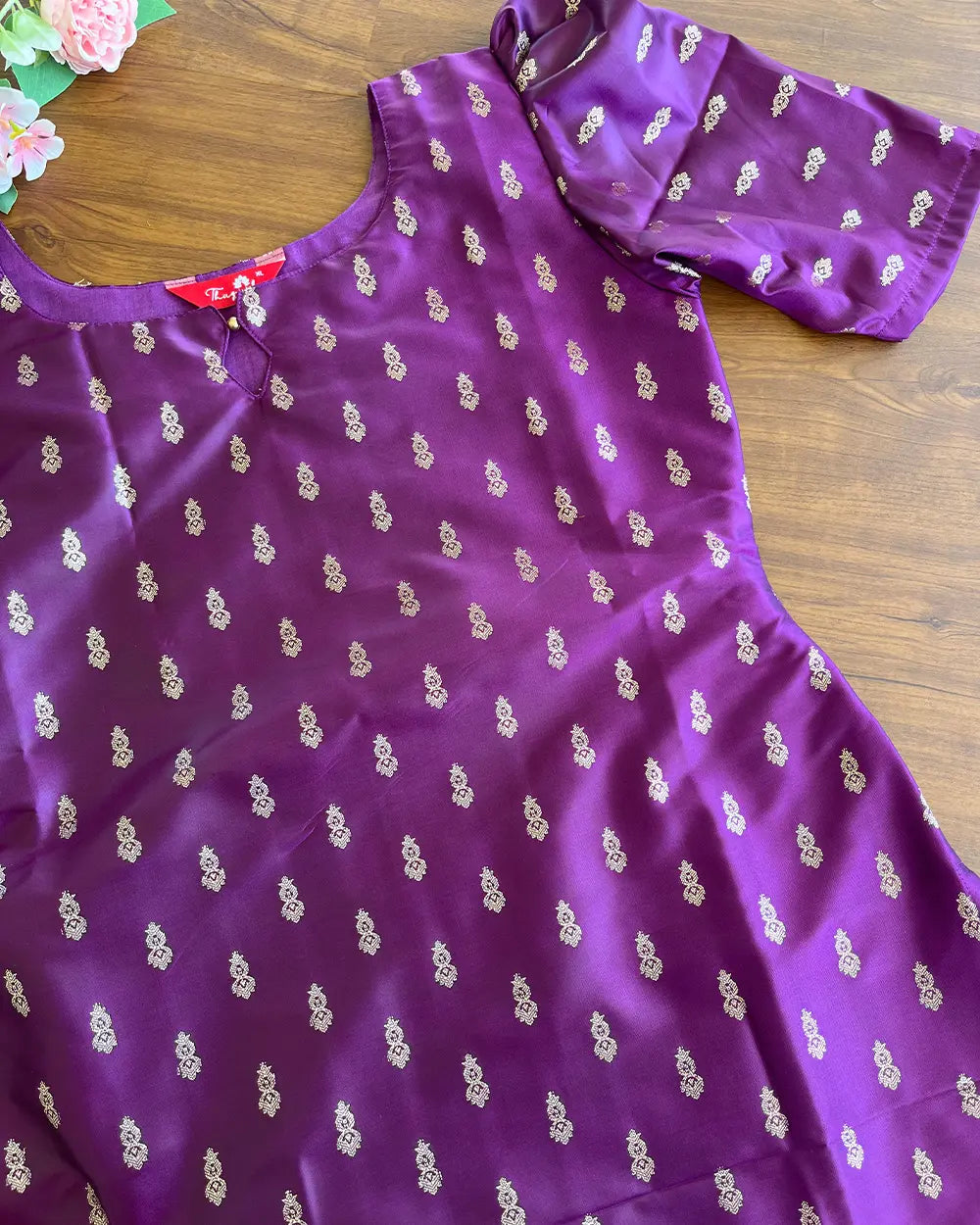 Purple Soft Silk Kurta Set