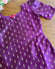 Purple Soft Silk Kurta Set