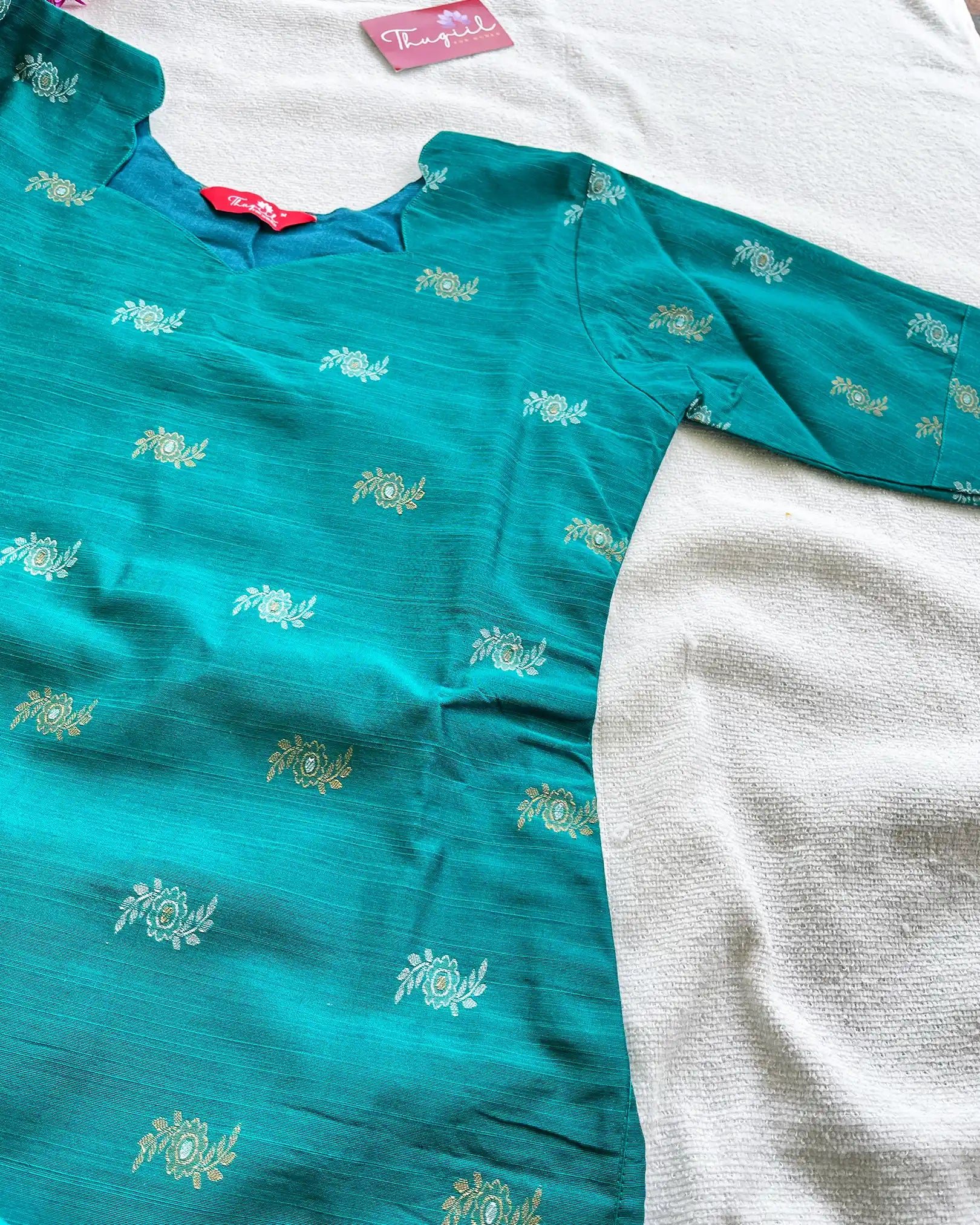 Premium raw silk kurta set