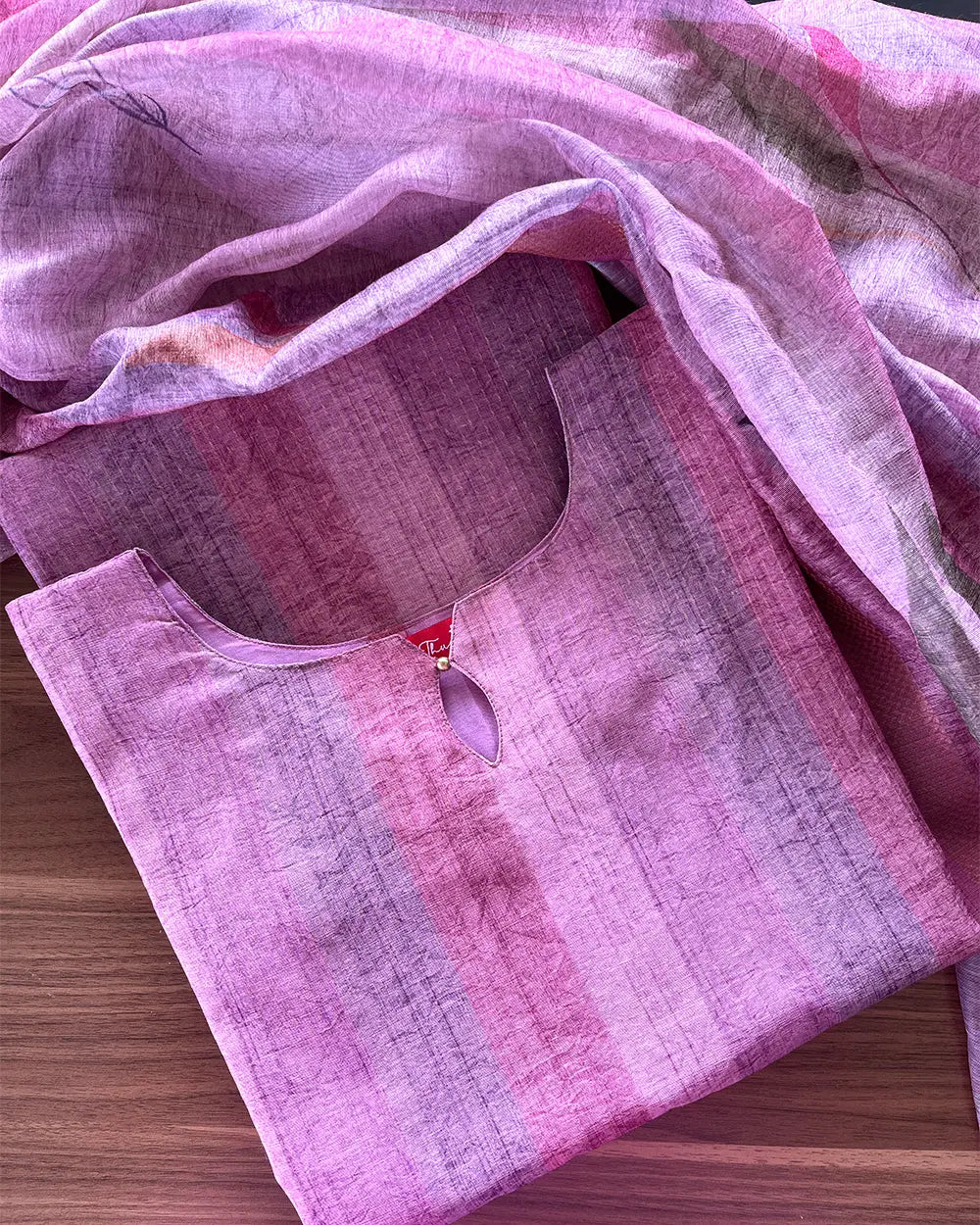 LUXE - Munga Zari Silk Kurta Set (Top-Dupatta)