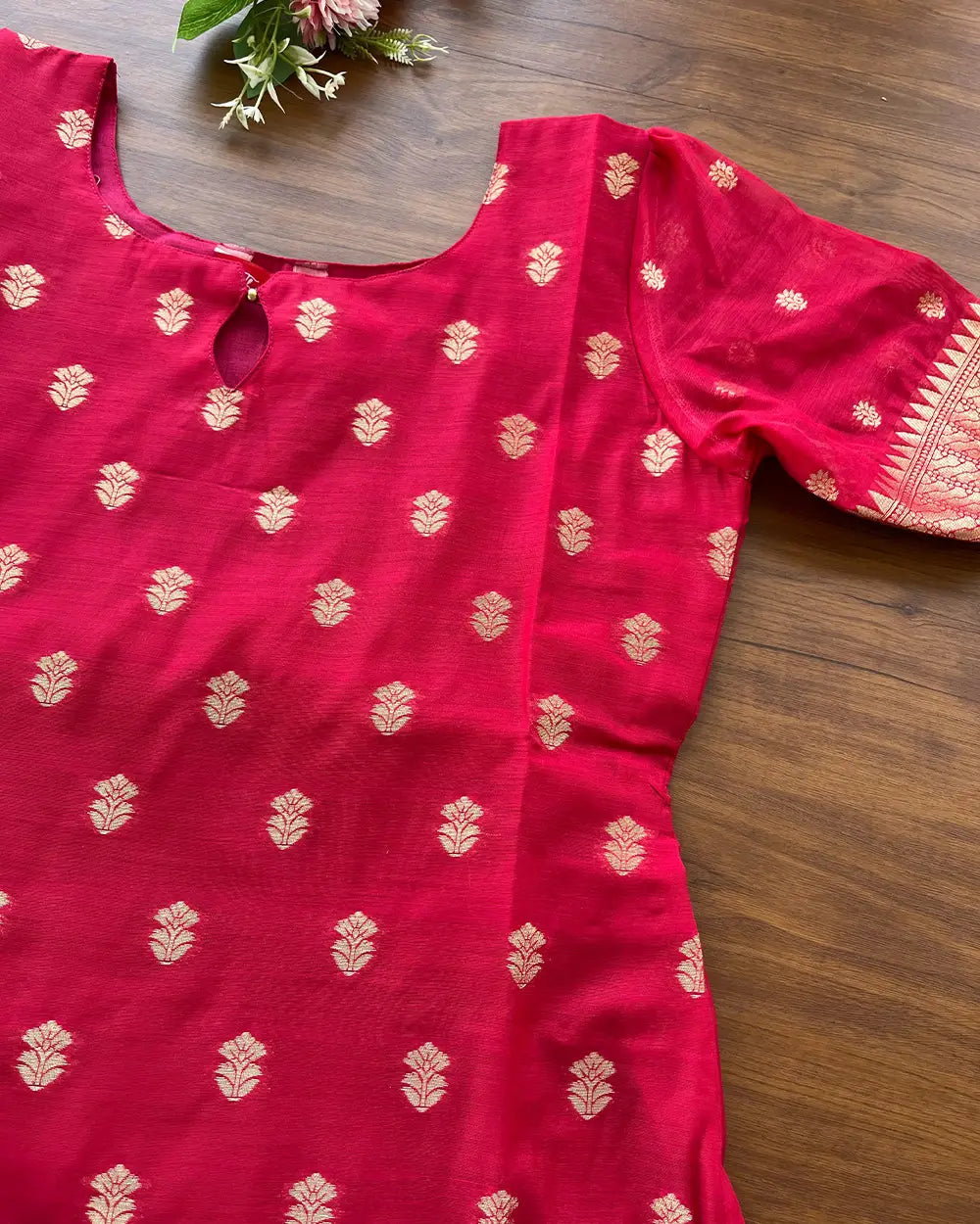 Rani Pink - 2 Banaras Cotton Kurta Set (PRE ORDER 20-25 days)