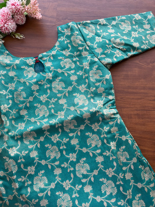 Sea green Tissue Silk Kurta