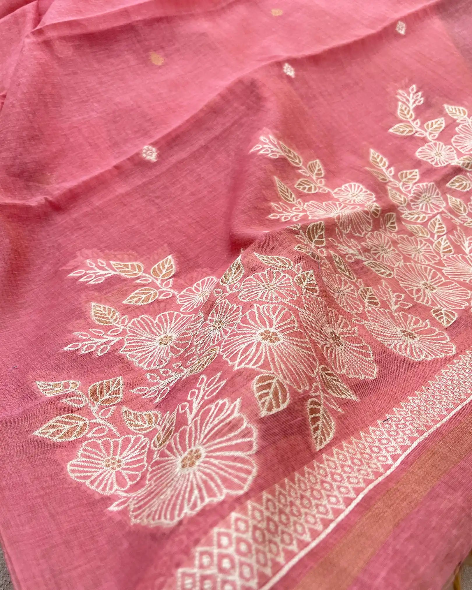 LUXE - Peach Pink Kurta Set (Top-Dupatta)