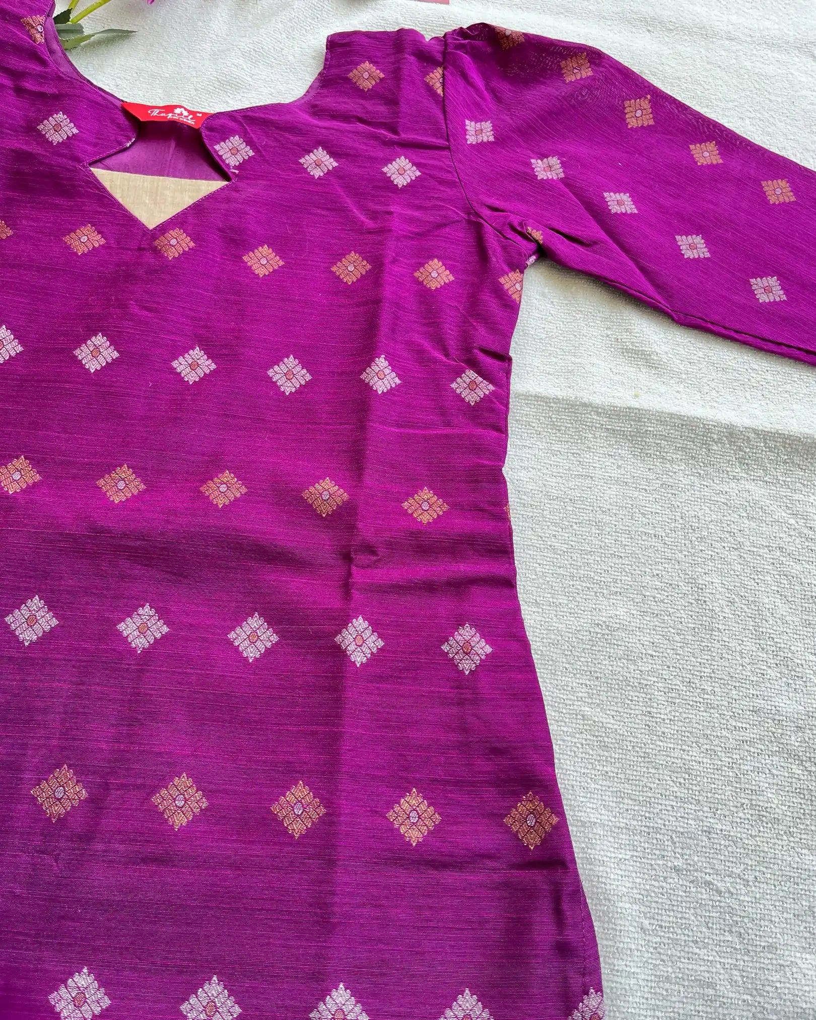 Premium Purple Raw Silk Kurta Set