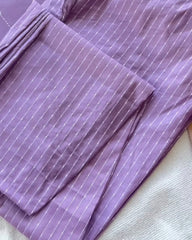 Lavender butter silk kurta set