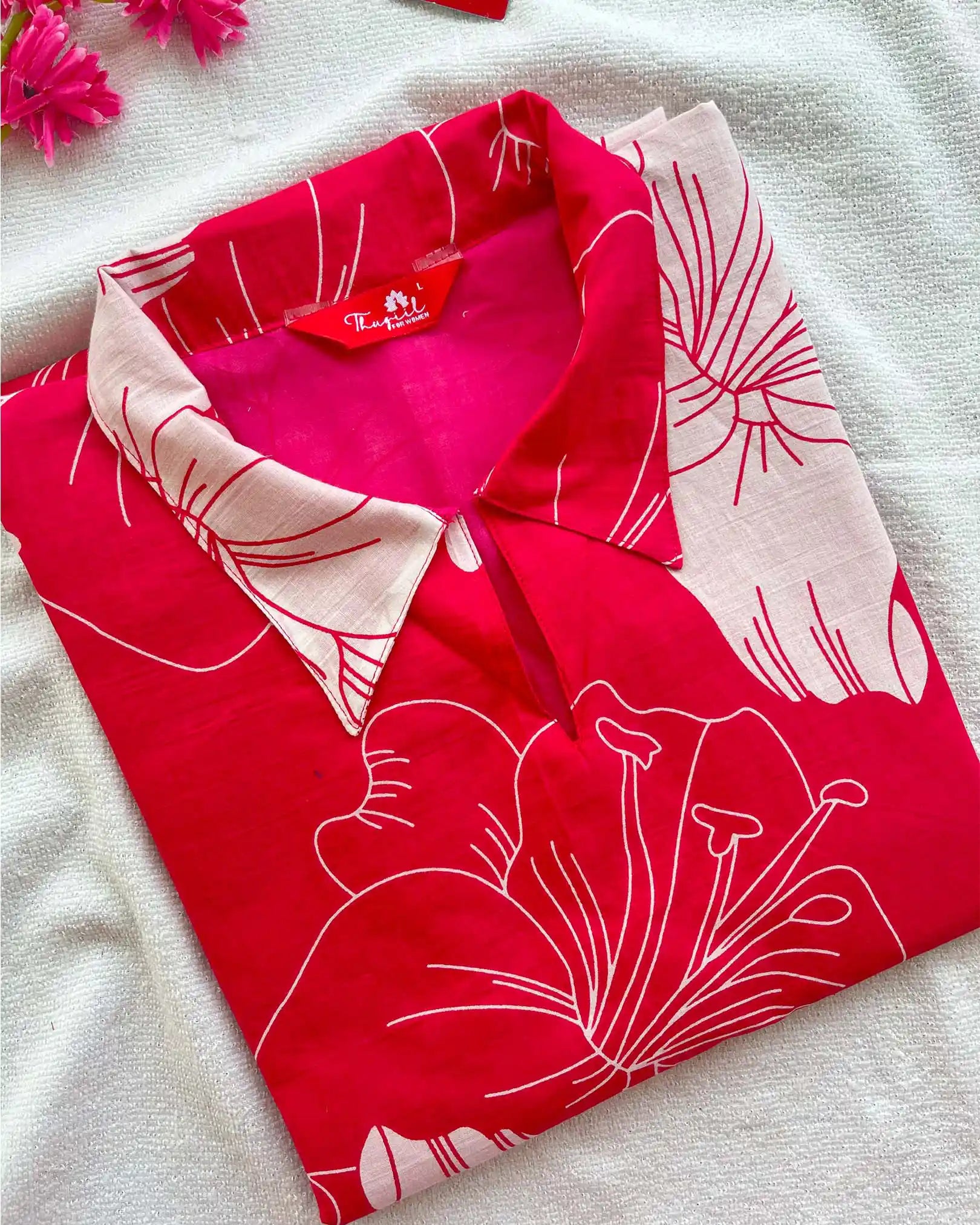 Pink pure soft cotton kurta set
