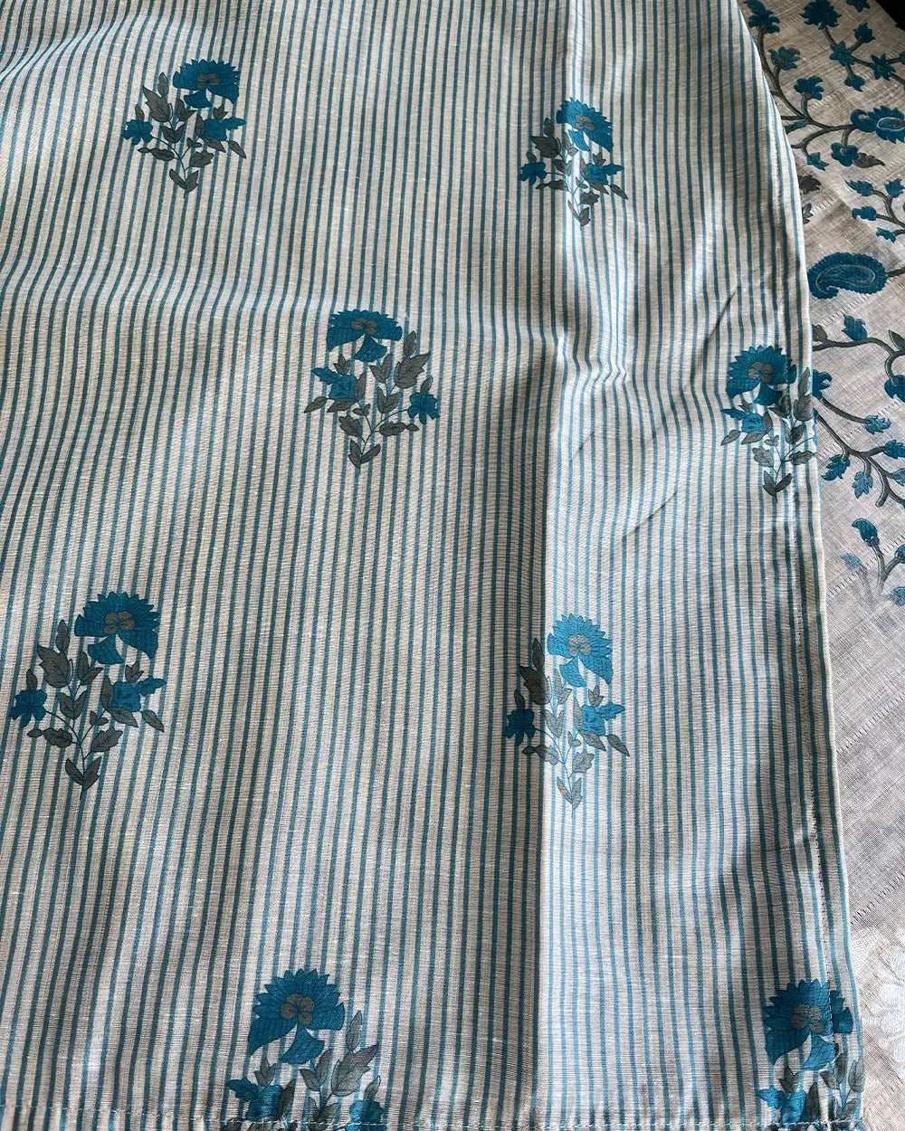Luxe - Teal Chanderi Jecard Kurta Set